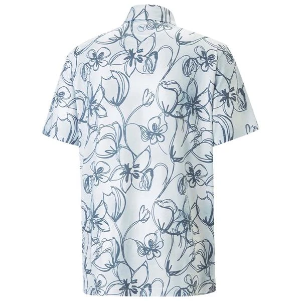 Puma Gents Cloudspun Stems Polo Shirt Bright White - Evening Sky 4 Puma Gents Cloudspun Stems Polo Shirt Bright White - Evening Sky - Image 2