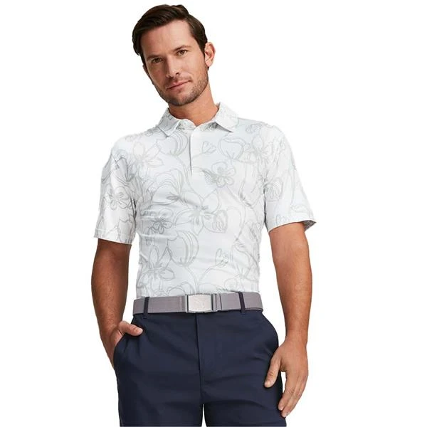 Puma Gents Cloudspun Stems Polo Shirt Bright White - Evening Sky 5 Puma Gents Cloudspun Stems Polo Shirt Bright White - Evening Sky - Image 3