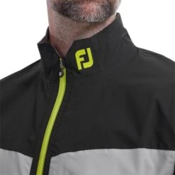 FootJoy Gents HydroLite Waterproof Jacket Black - Grey - Lime 11 FootJoy Gents HydroLite Waterproof Jacket Black - Grey - Lime -FootJoy Store P 87976FJGENTSHYDROLITEJACKETBLACKGREYLIME 4 L