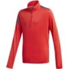 ADIDAS Boys 3 Stripe 1/2 Zip Top Red 2 ADIDAS Boys 3 Stripe 1/2 Zip Top Red -FootJoy Store P GC8879ADIDASBOYS3STRIPEZIPTOPRED L