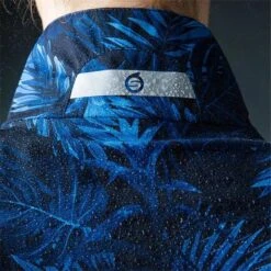 Ladies Tech-Lite Waterproof Jacket Navy Tropic Print -FootJoy Store P SUNLR80SUNLADIESTECHLITEWPJACKETNAVYTROPICPRINT 3 L