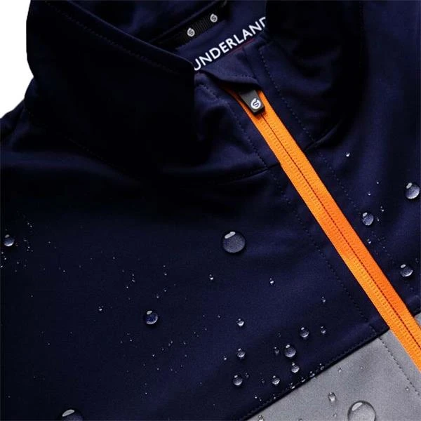 Gents Cortina Zip Neck Colour Block ½ Sleeve WindShirt Silver Marl - Navy - Lava 6 Gents Cortina Zip Neck Colour Block ½ Sleeve WindShirt Silver Marl - Navy - Lava - Image 4